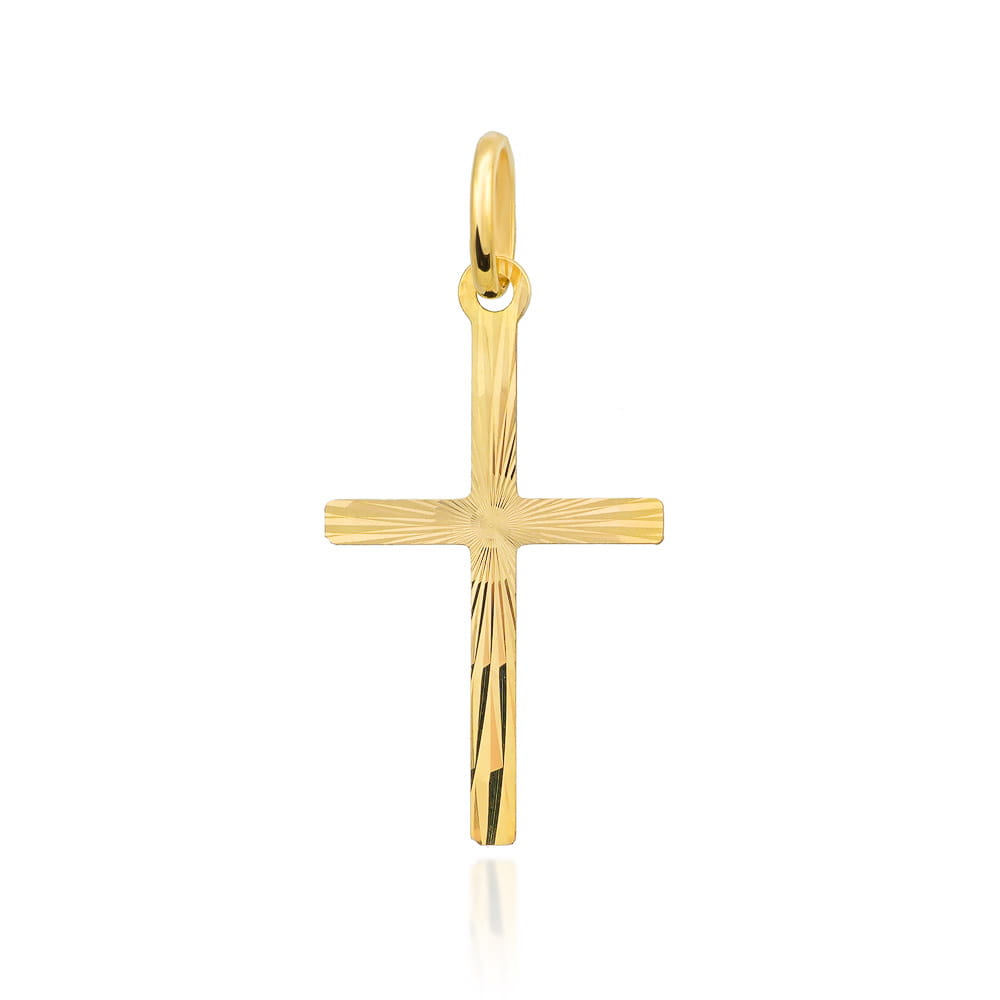 Złoty krzyżyk diamentowany FUG4-C00143-585 1