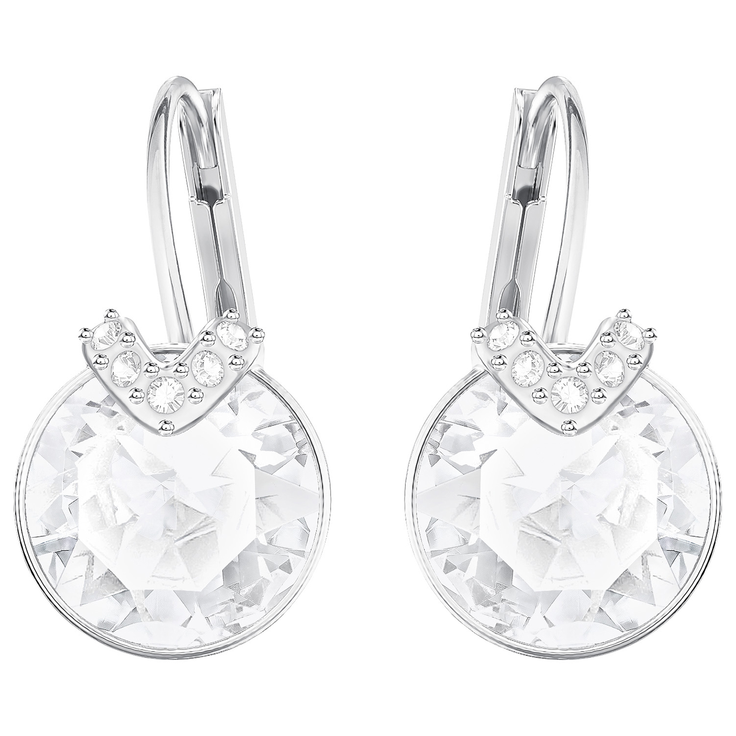 Kolczyki SWAROVSKI • Bella V Pierced Earrings, Gray, White 5292855 1