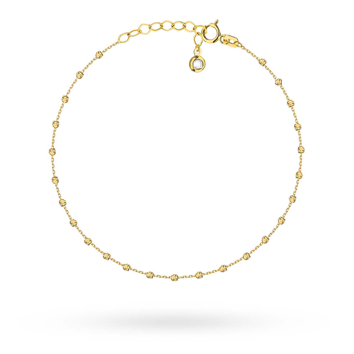Bransoletka złota diamentowane kulki FUG2-B00719-585 1