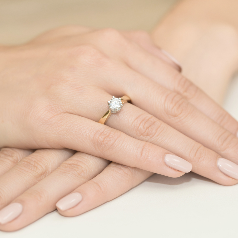 Pierścionek zaręczynowy z brylantem 1.00 ct 4