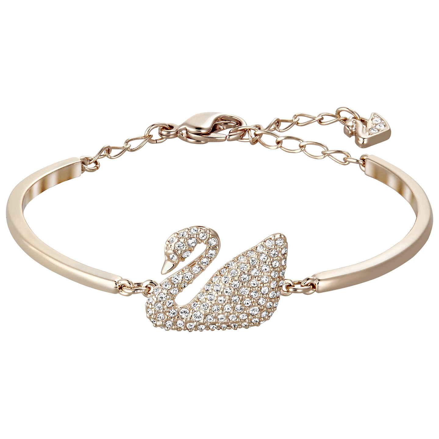 Bransoletka SWAROVSKI • Swan Bangle, White, Rose Gold Plating 5142752 1