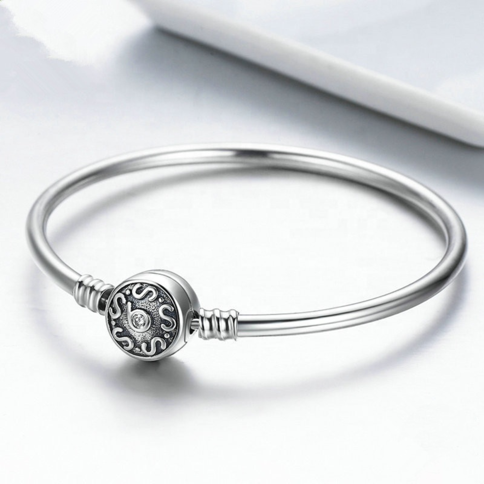 Srebrna bransoletka modułowa bangle FUG0 3