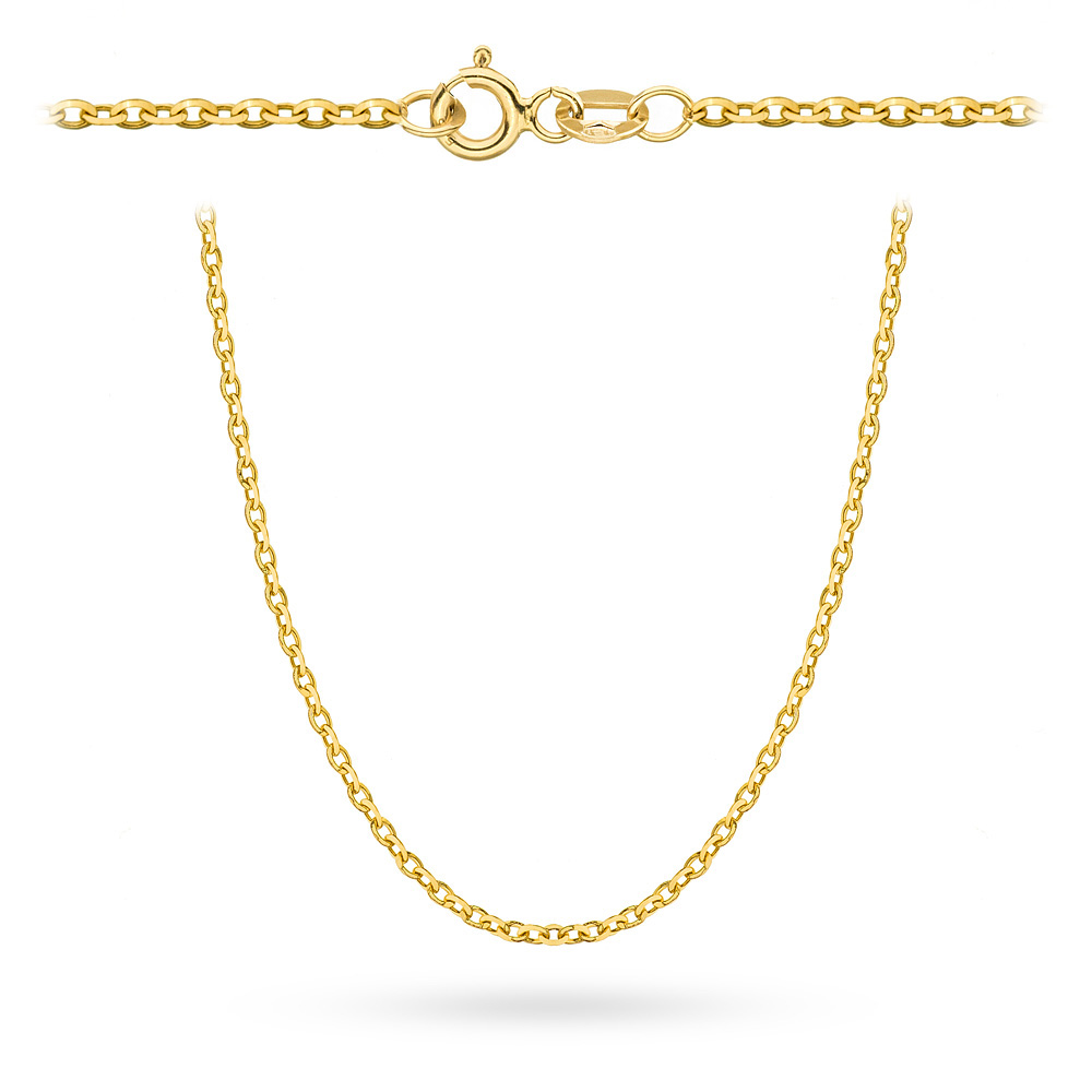 Złoty łańcuszek Rolo diamentowany 50 cm FUG1-26-Ł00065-2 1