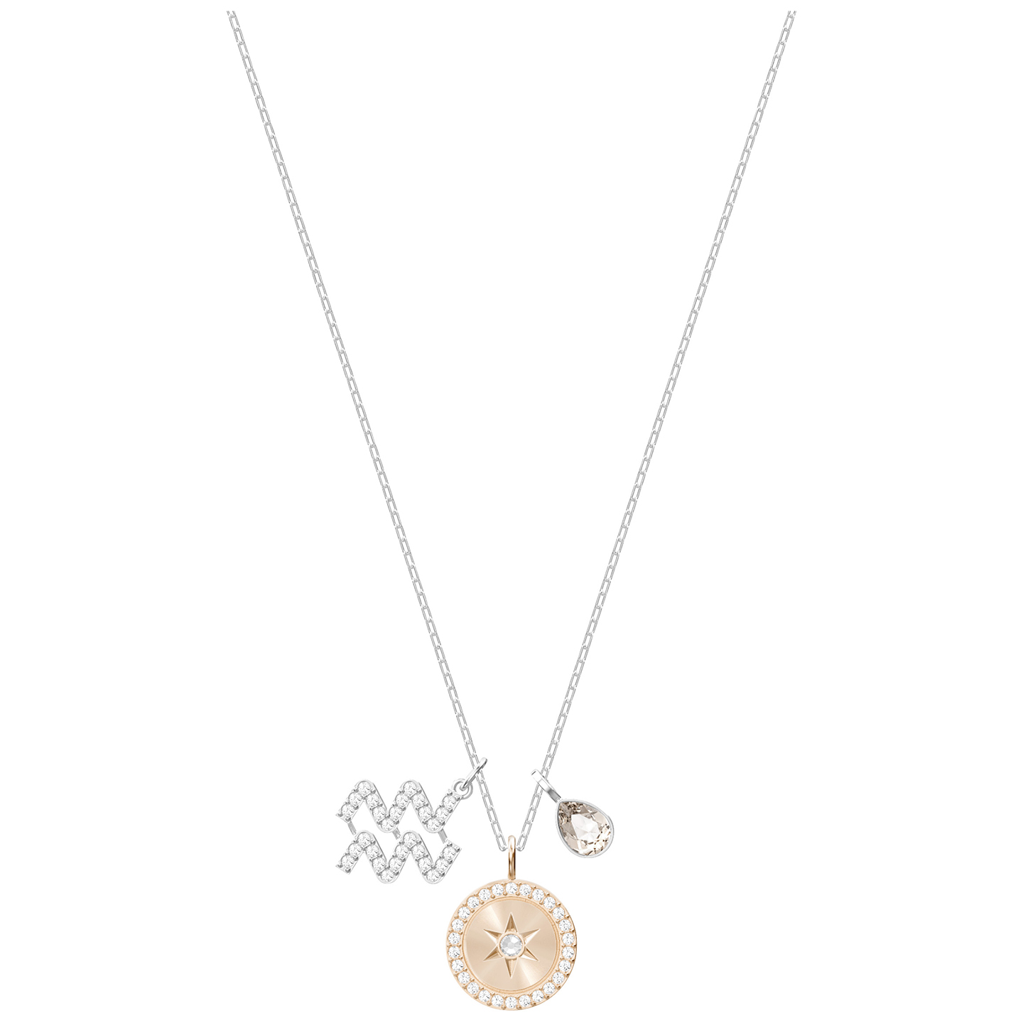 Naszyjnik SWAROVSKI • Zodiac Pendant, Wodnik, Gray, Rhodium 5349213 1