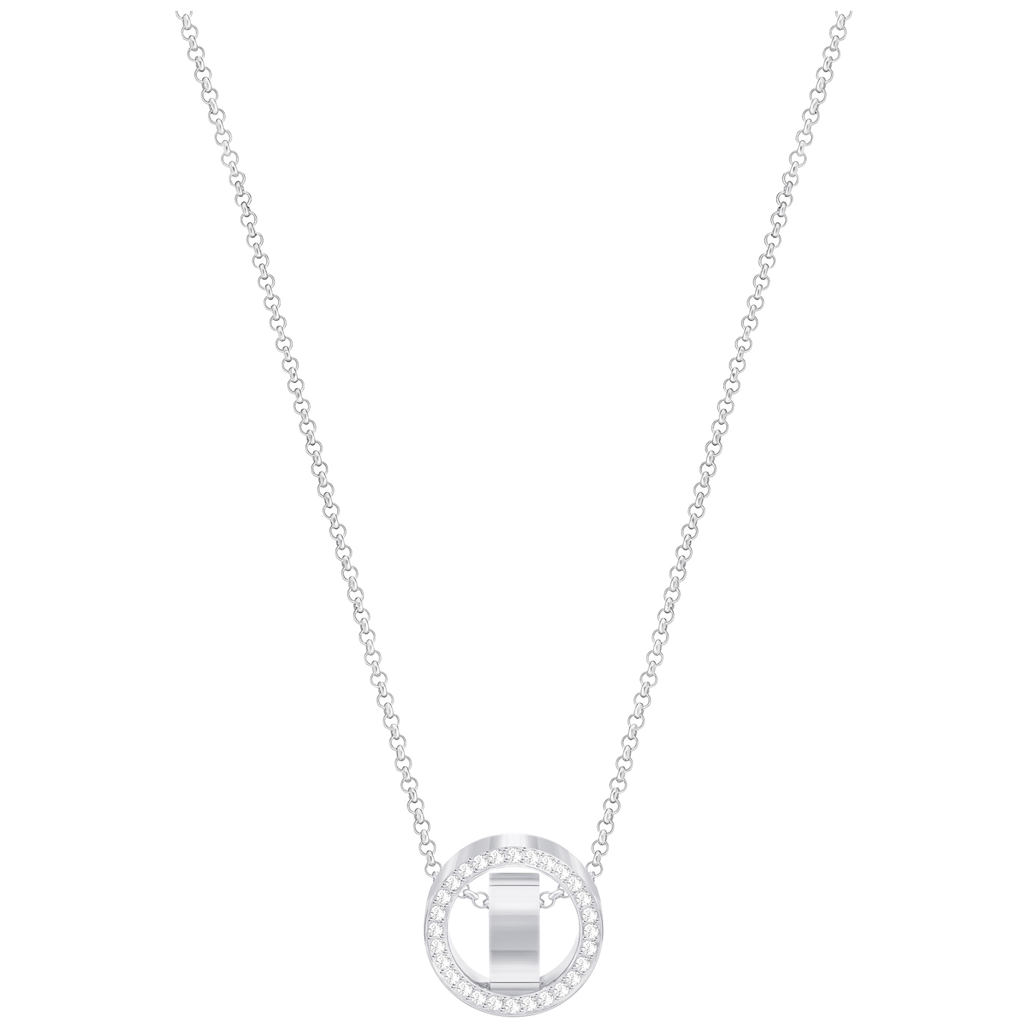 Naszyjnik SWAROVSKI • Hollow Pendant, Small, White, Rhodium plating 5349348 1