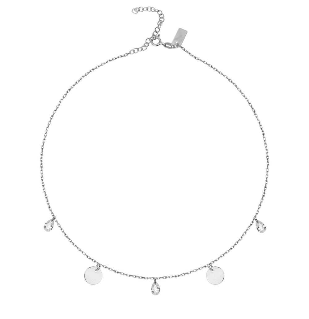 CHOKER srebrny z cyrkoniami 009/CHŁR 1