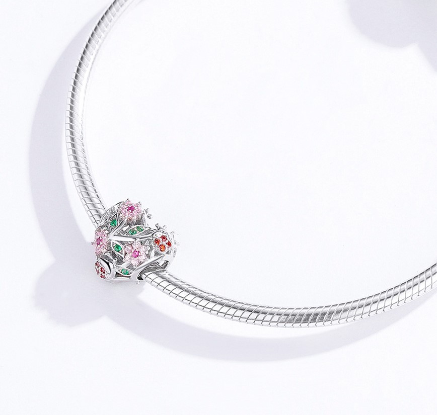 Charms Serce z kwiatami FUG0727 5