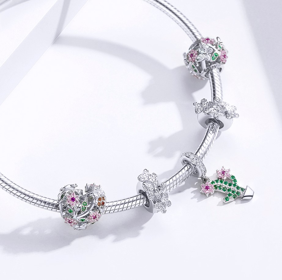 Charms Serce z kwiatami FUG0727 1