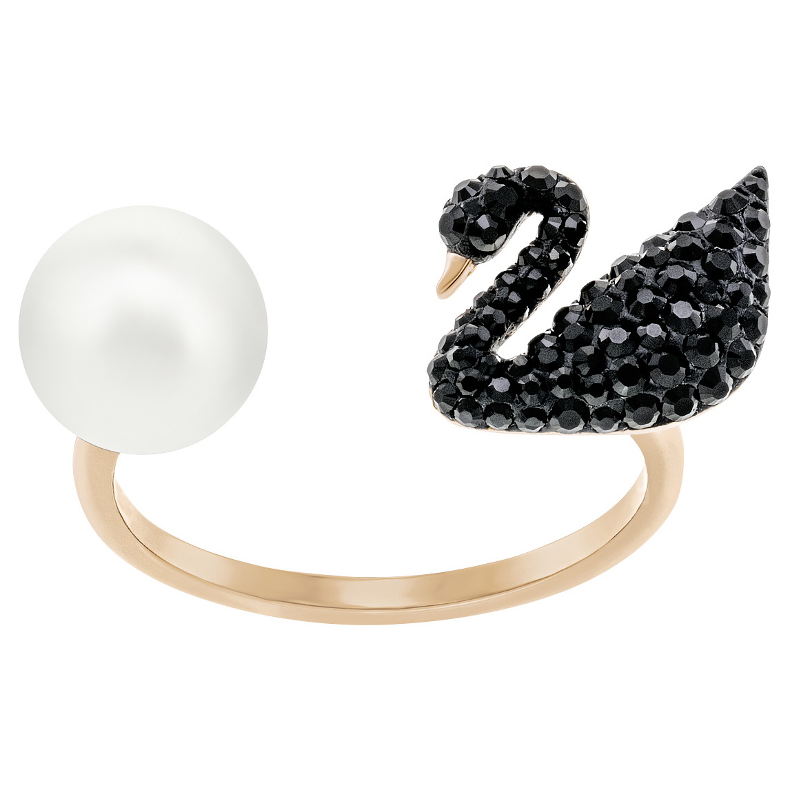 Pierścionek Swarovski • Iconic Swan Ring Black 5296472 2