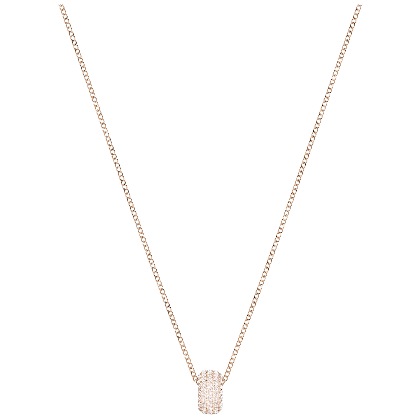 Naszyjnik SWAROVSKI • Stone Round Pendant, Pink, Rose gold plating 5383957 1