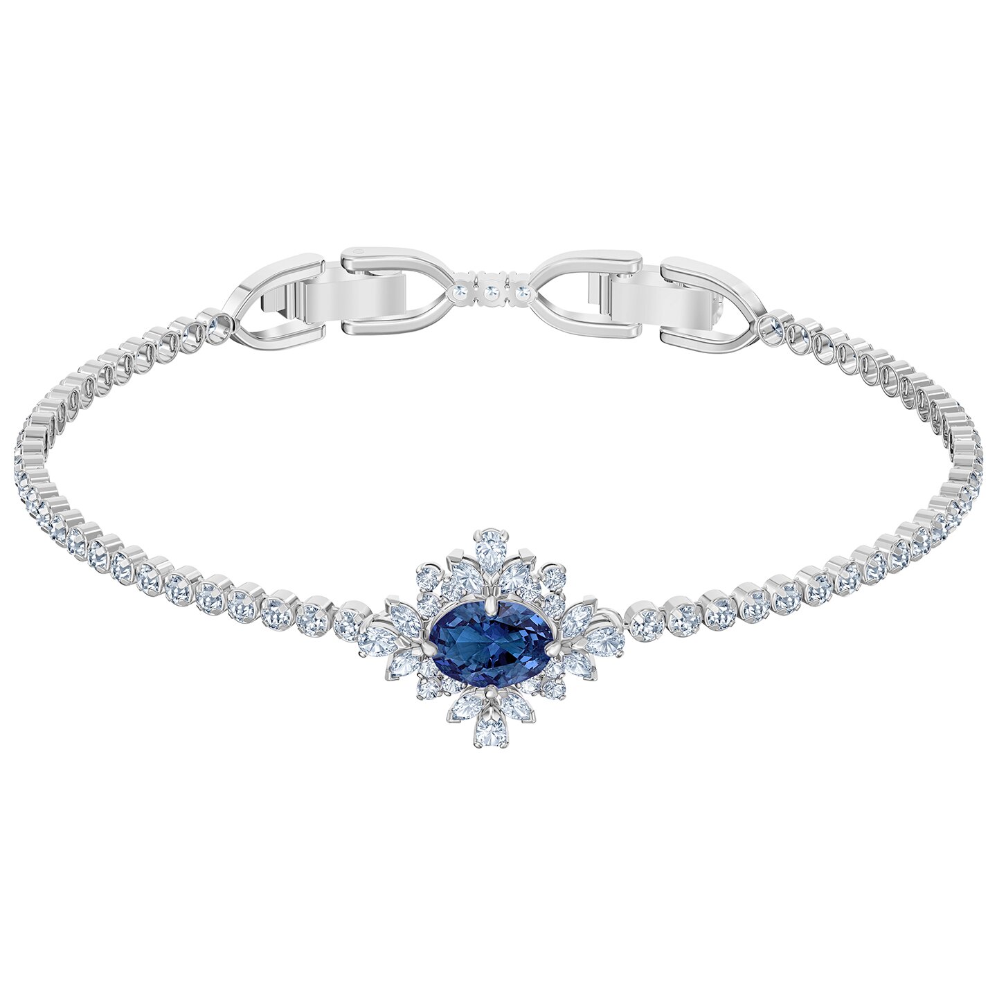 Bransoletka SWAROVSKI • Palace Bracelet, Blue, Rhodium plated 5498834 2