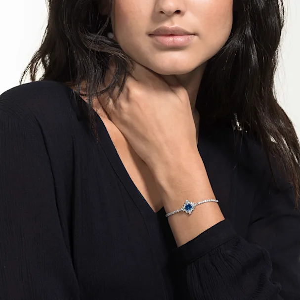 Bransoletka SWAROVSKI • Palace Bracelet, Blue, Rhodium plated 5498834 1