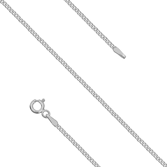 Srebrny łańcuszek diamentowany Pancerka płaska 42 cm FUGCUEX40R-42 1
