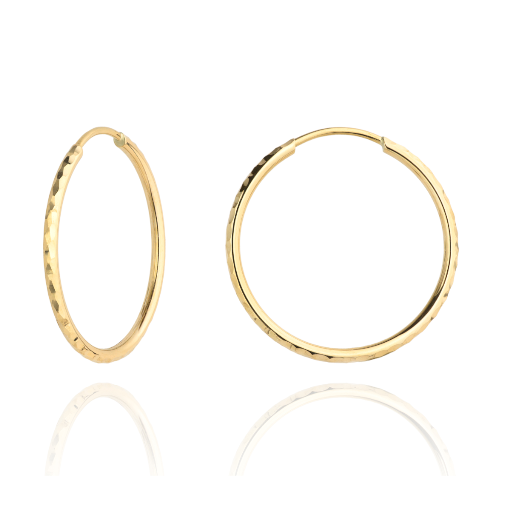 Kolczyki złote diamentowane koła 4,5cm FUG7-25-K01434-2 1