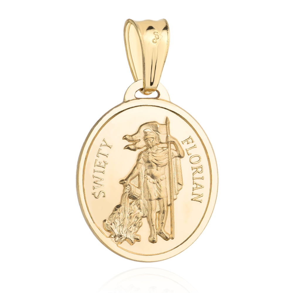 Medalik złoty Święty Florian FUG5-9-M00098-2 1