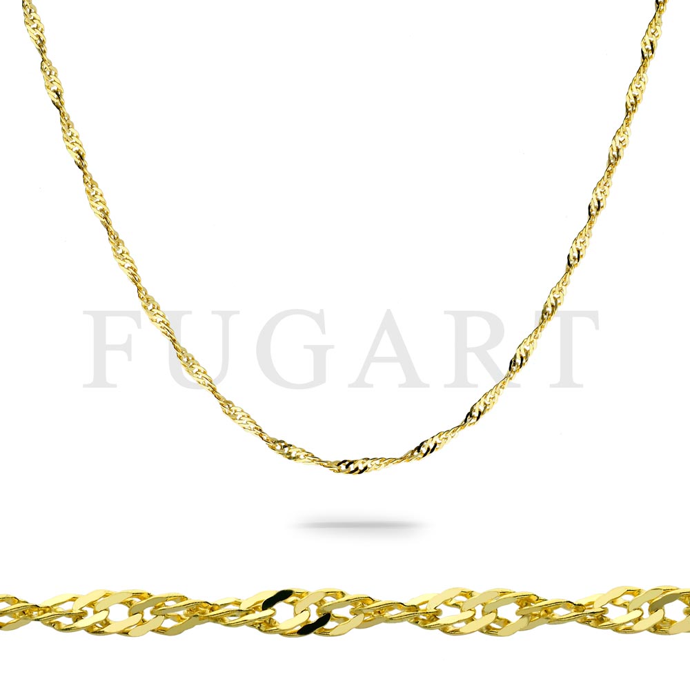 Złoty łańcuszek Singapur 50 cm FUG1-26-L0053-2 1