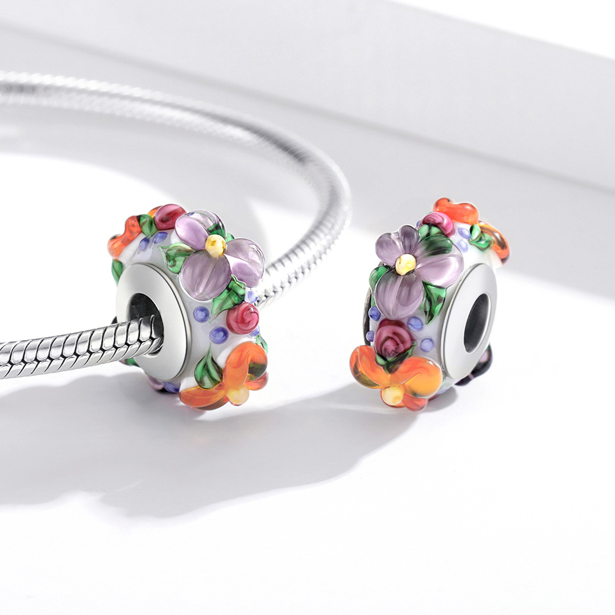 Charms Murrano wiosenne kwiaty FUG0743 1