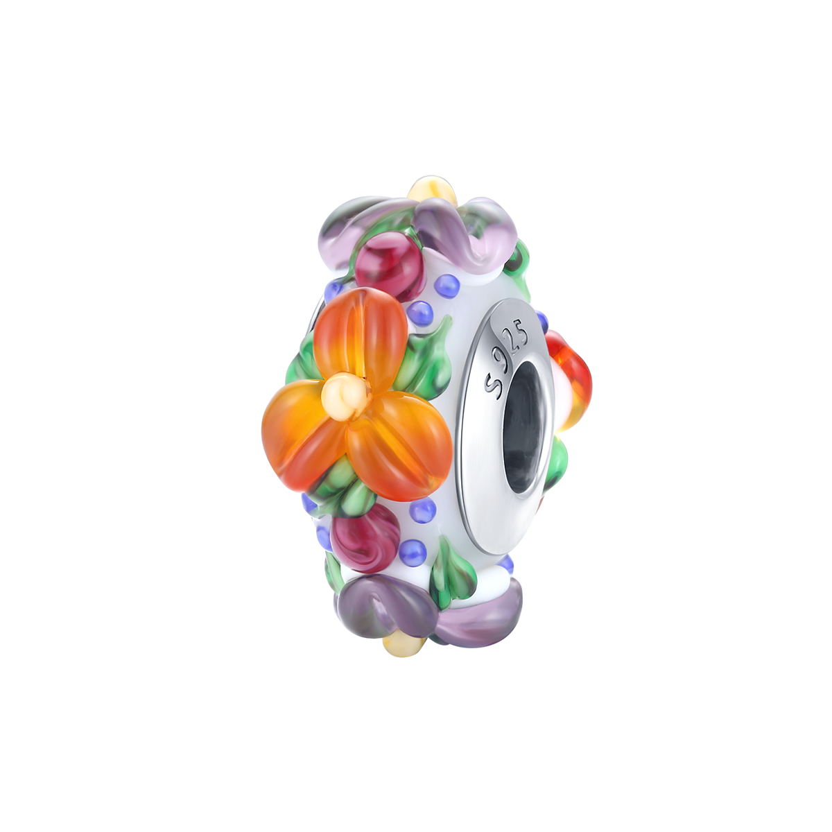 Charms Murrano wiosenne kwiaty FUG0743 2