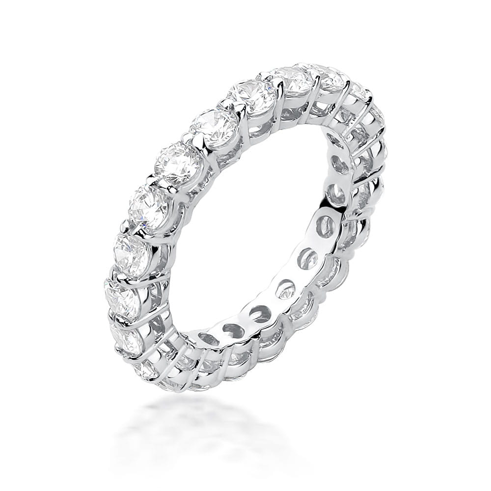 Pierścionek zaręczynowy z białego złota z brylantem 2.52 ct 1