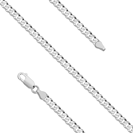 Srebrny łańcuszek Pancerka płaska 60cm FUGPAN795/60 2