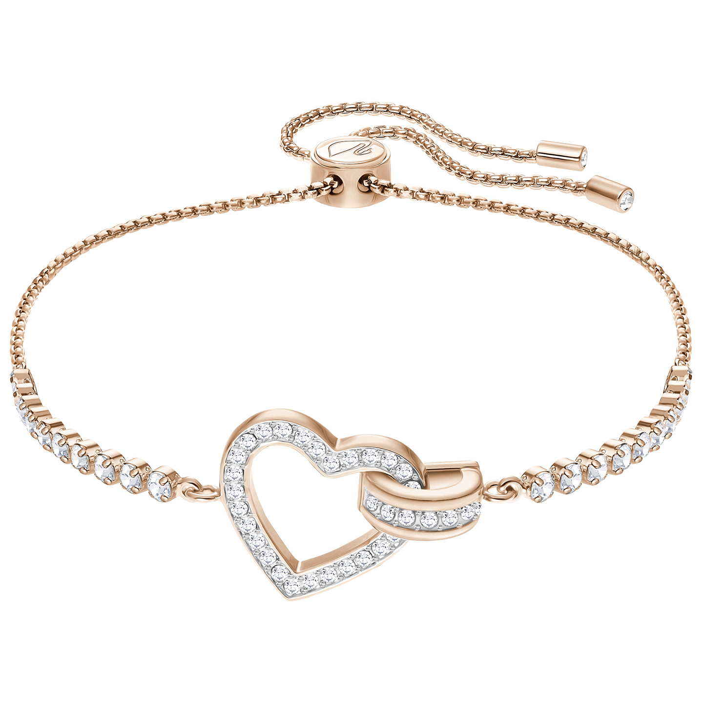 Bransoletka SWAROVSKI • Lovely Bracelet, White, Rose gold plating 5368541 1