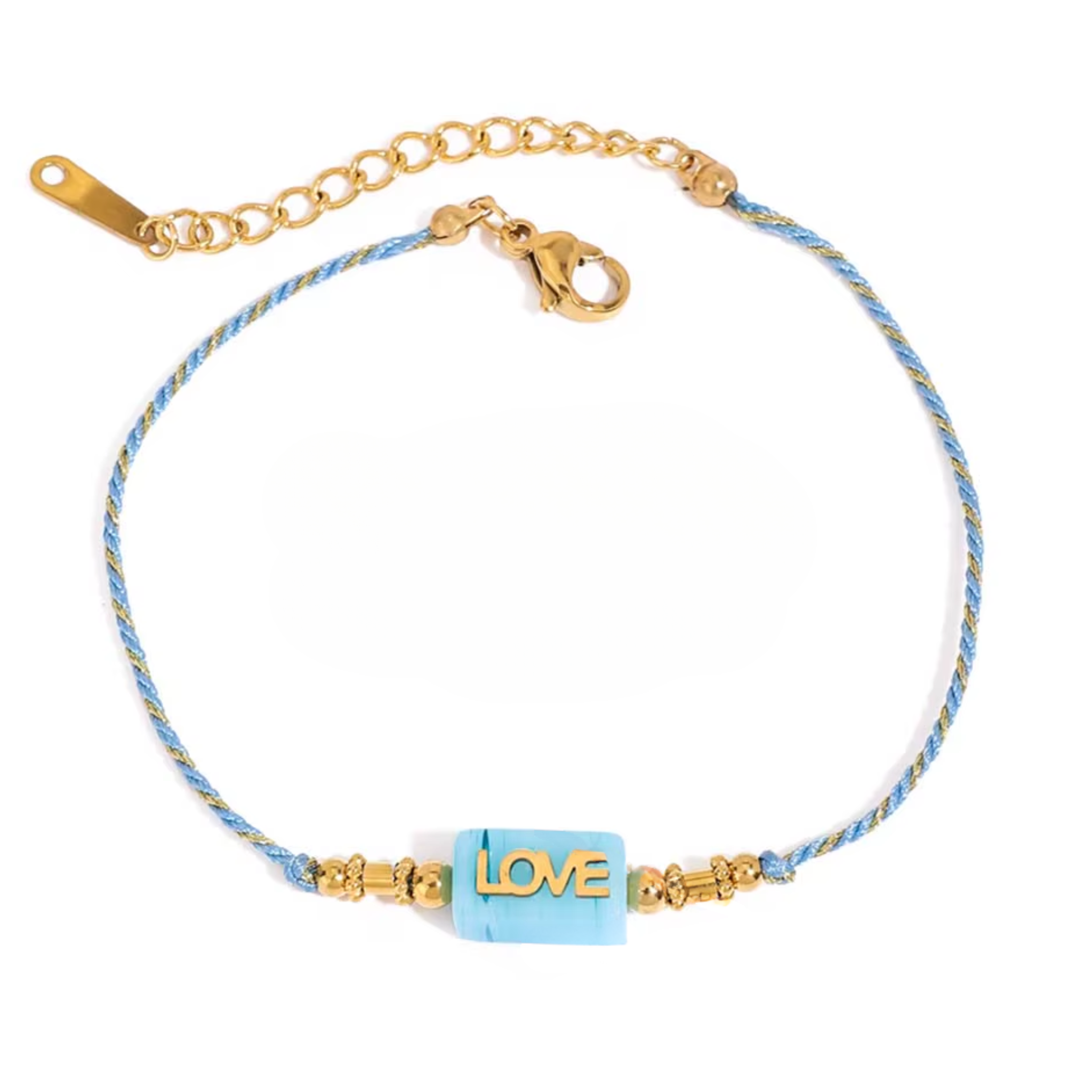 Bransoletka damska błękitny sznurek summer love FUGJDB0202016-BE 2