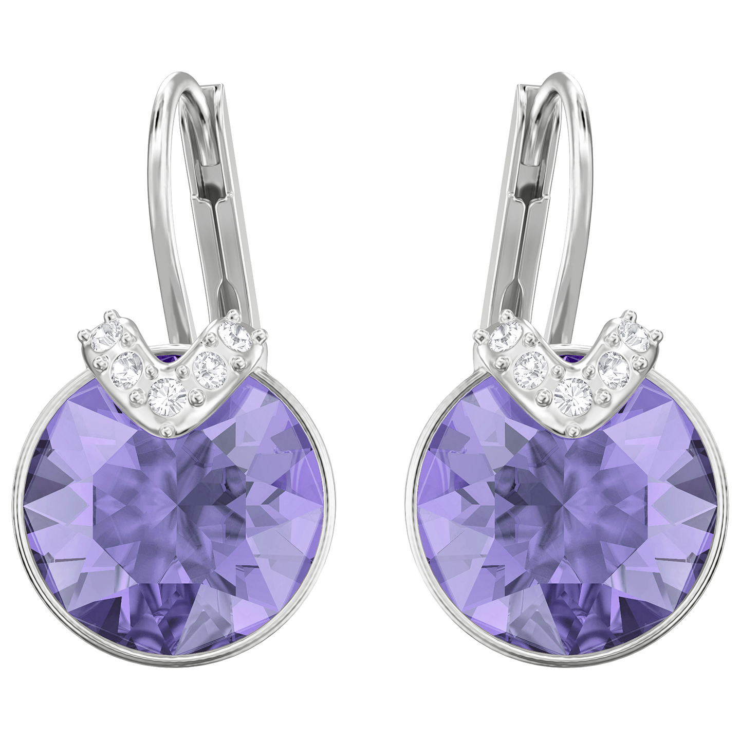 Kolczyki SWAROVSKI • Bella V Pierced Earrings, Violet, Rhodium plating 5389358 1
