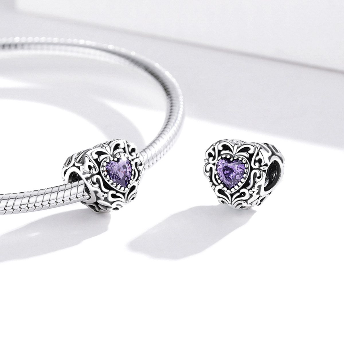 Charms Ażurowe serce z cyrkoniami FUG0774 1