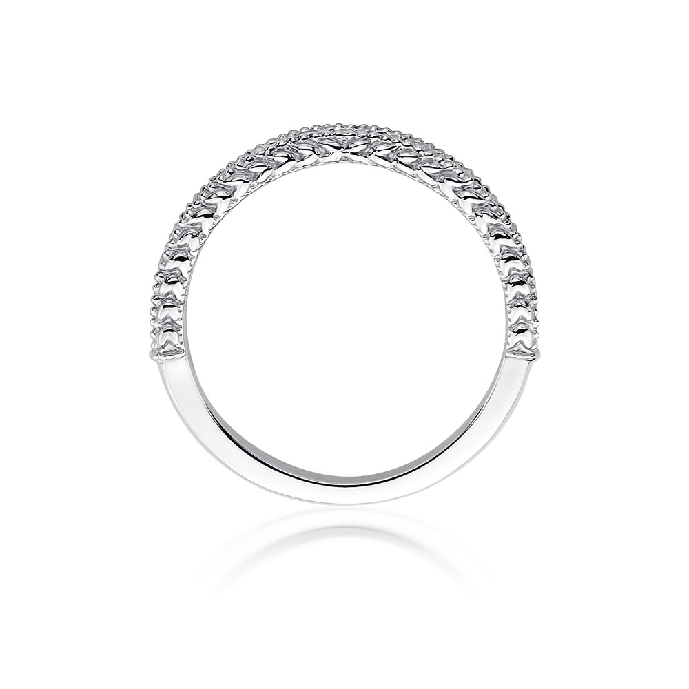 Pierścionek z białego złota z brylantami 0.24 ct 1