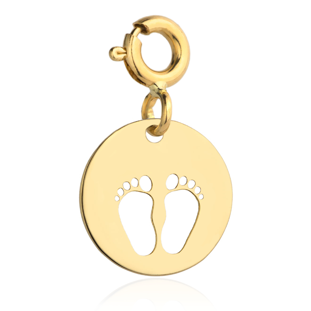 Zawieszka/charms pełne kółko i stópki FUG6-20-Z00346-2 1