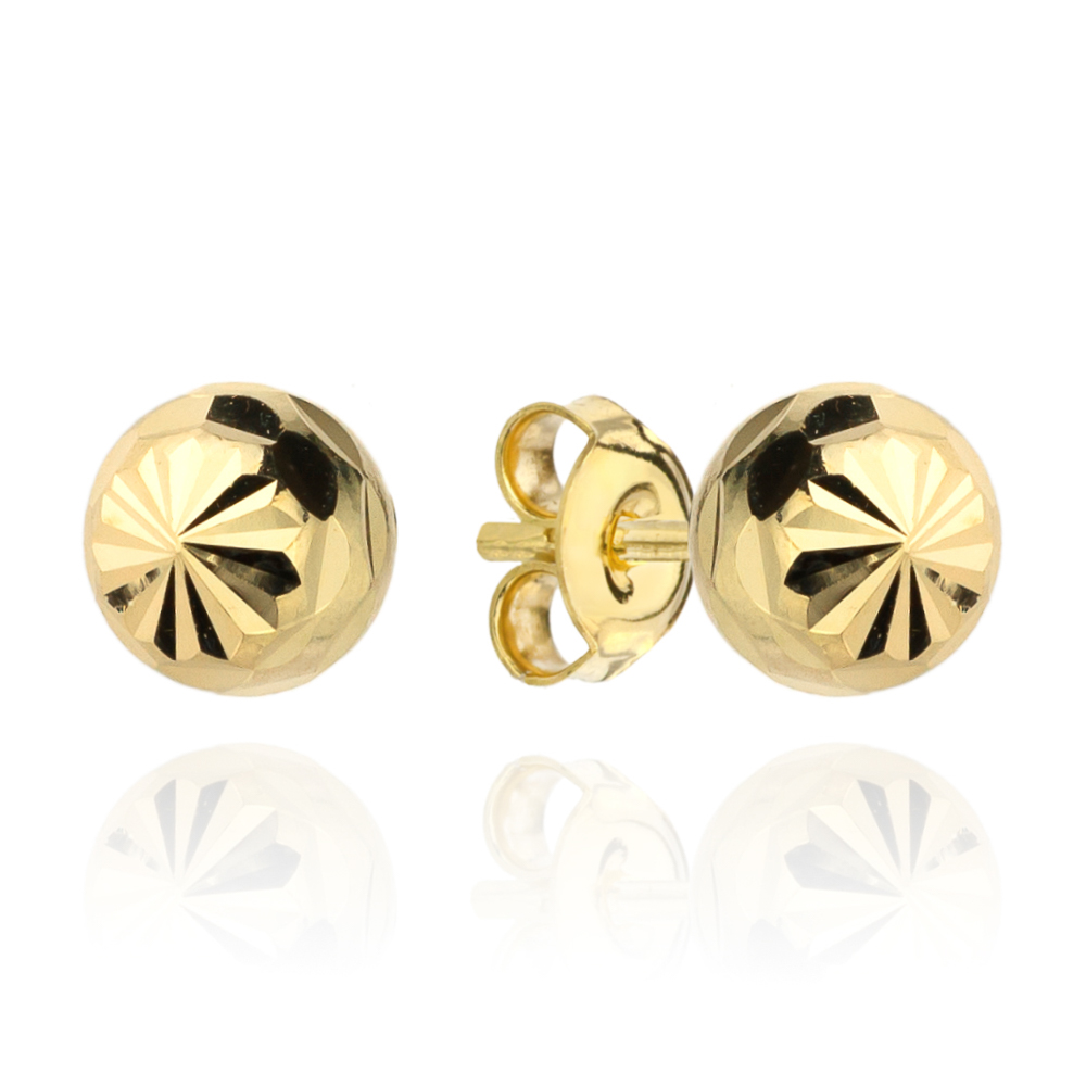 Kolczyki złote diamentowane kulki 4mm FUG7-21-K00587-2 1