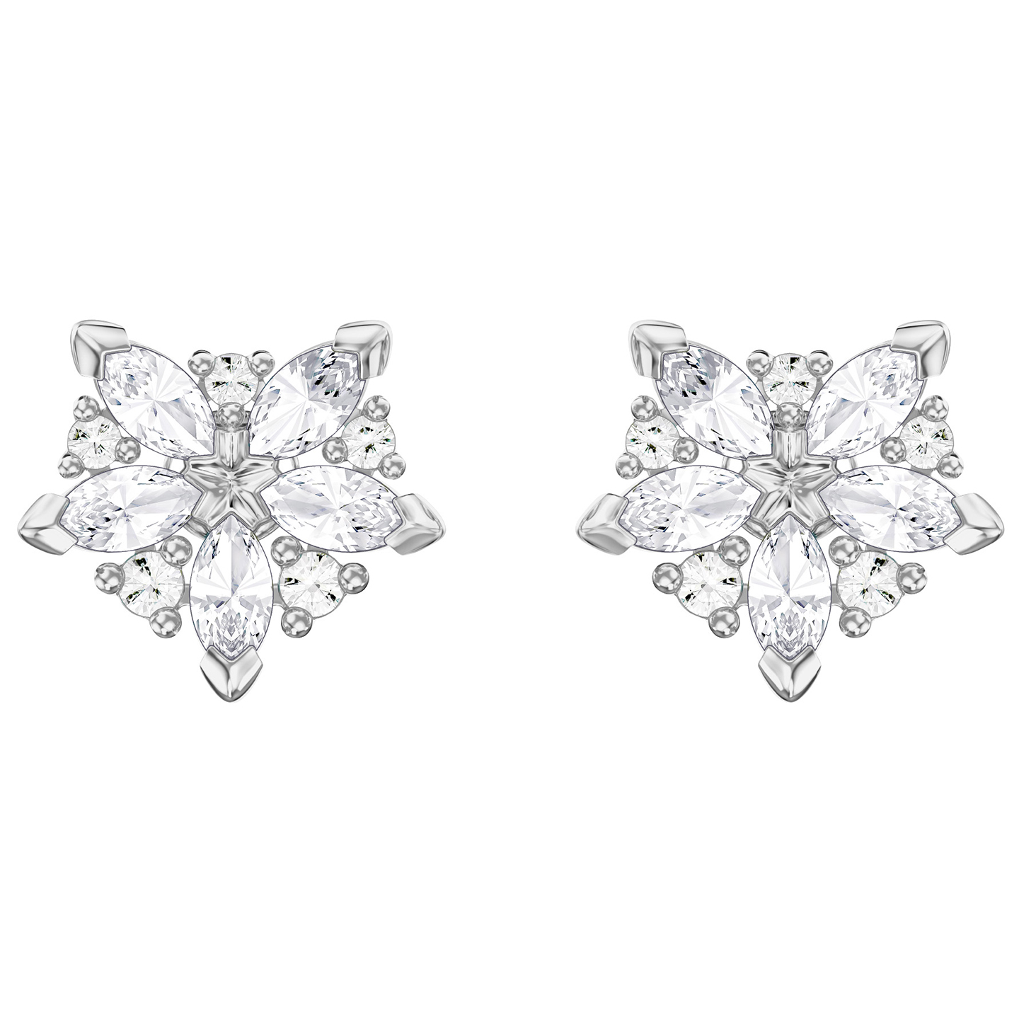 Kolczyki SWAROVSKI • Lady Pierced Earrings, White, Rhodium plating 5390190 1