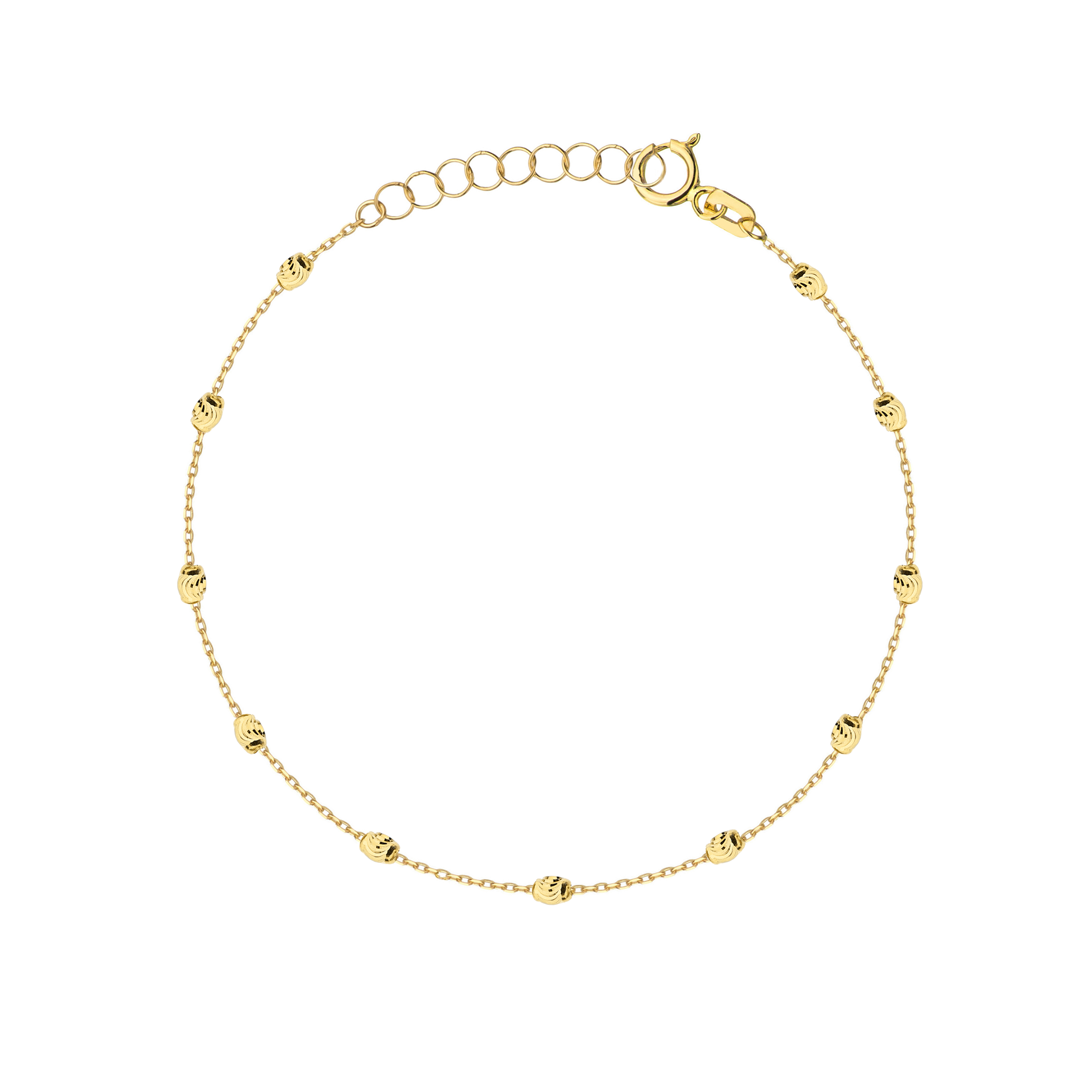 Bransoletka złota diamentowane owalne elementy FUG2-B01162-585 1