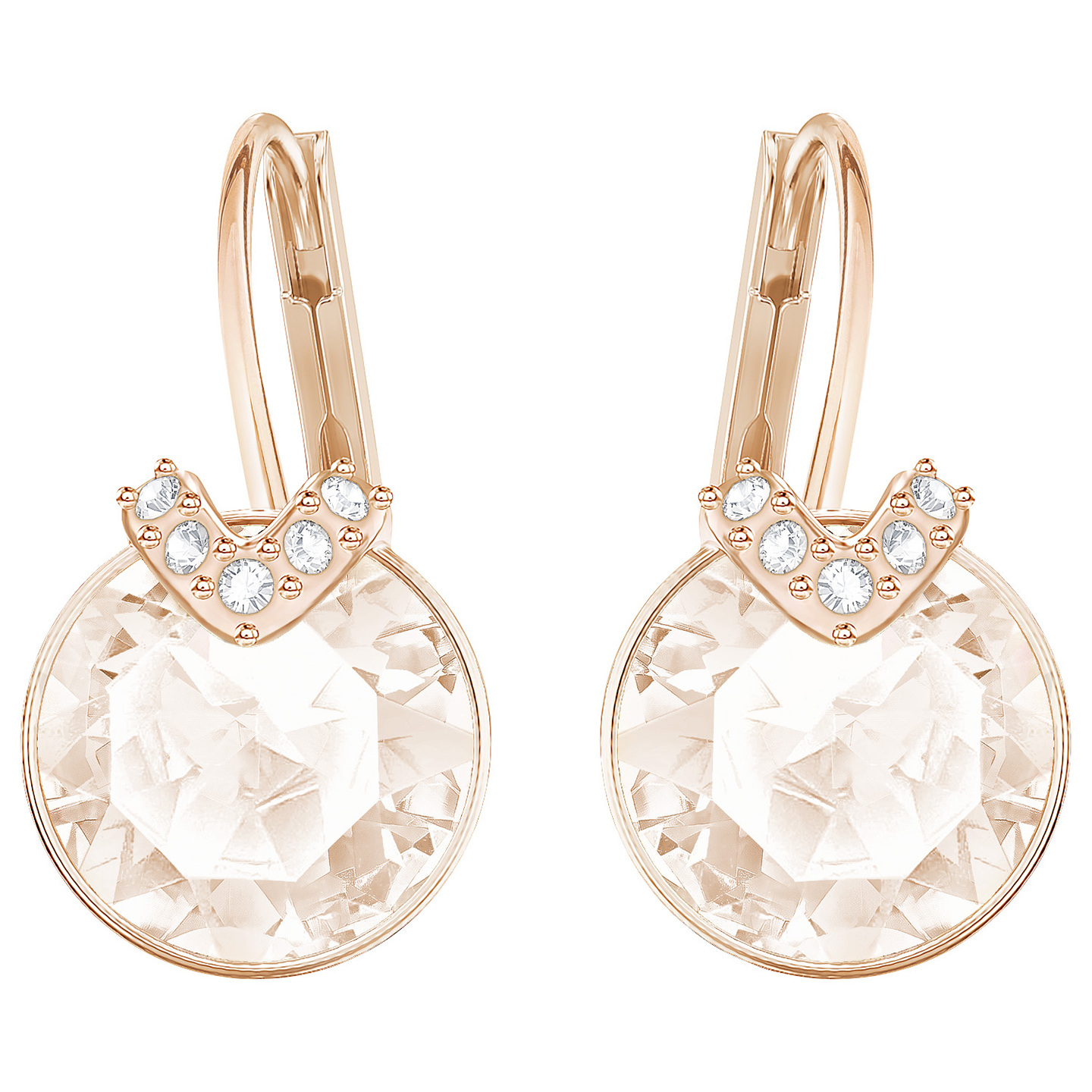 Kolczyki SWAROVSKI • Bella V Pierced Earrings, Pink, Rose 5299318 1