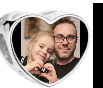 Charms • Zawieszka ze zdjęciem i grawerem • Serce ażurowe 2