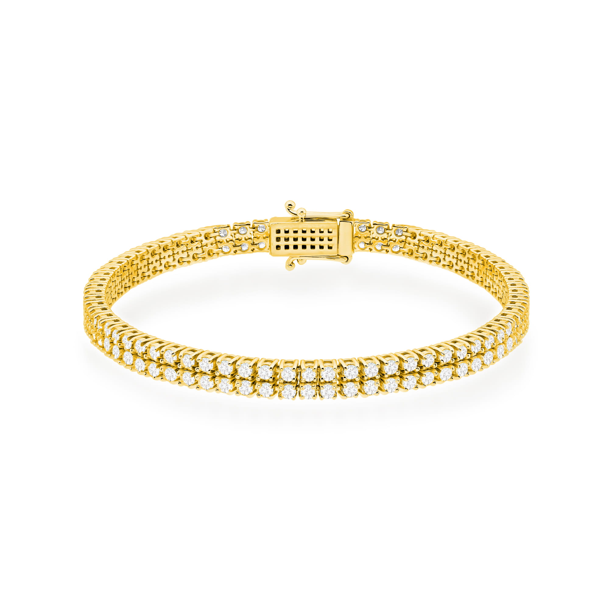 Złota bransoletka z diamentami laboratoryjnymi FB034-585-LD2.96 2