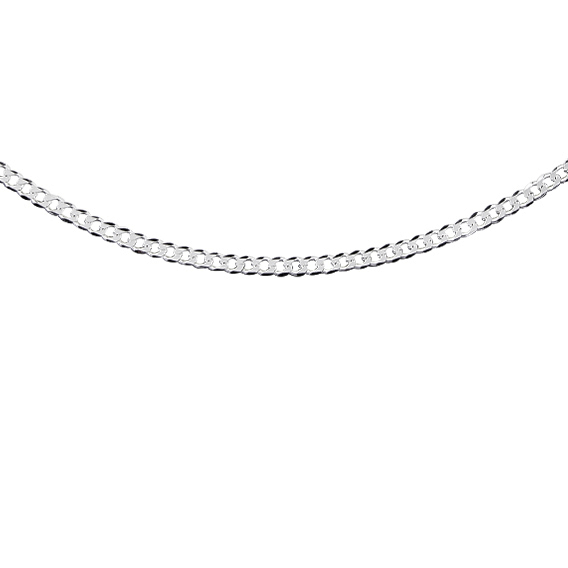 Srebrny łańcuszek pancerka płaska 55cm FUGPAN495/55 2