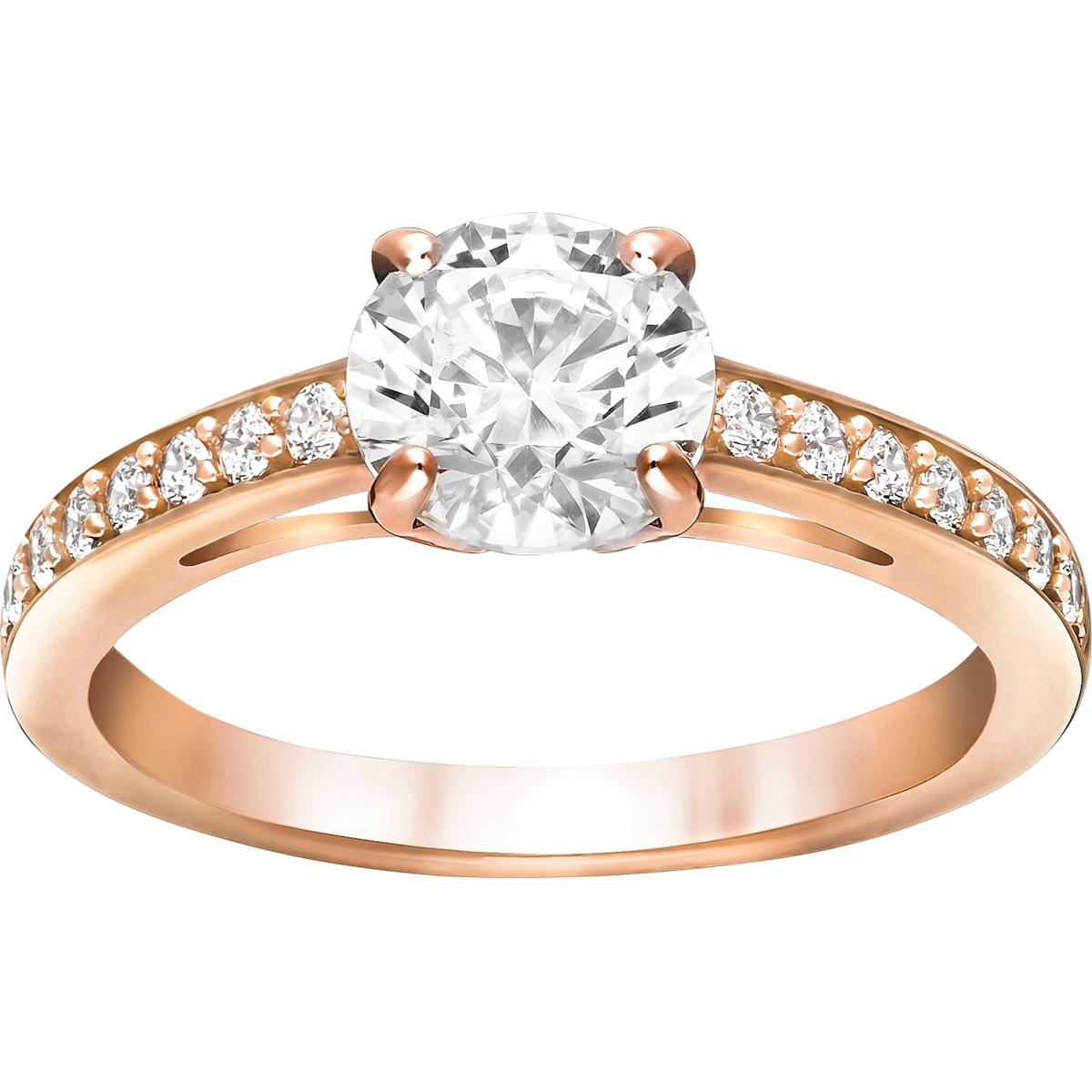 Pierścionek SWAROVSKI • Attract Round Rose Gold 5184212 2