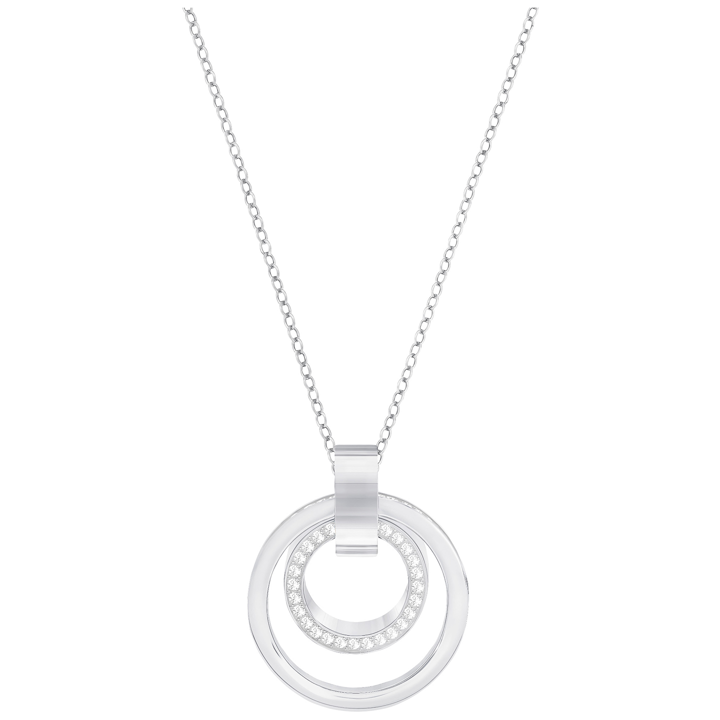 Naszyjnik SWAROVSKI • Hollow Pendant, Medium, White, Rhodium plating 5349345 1