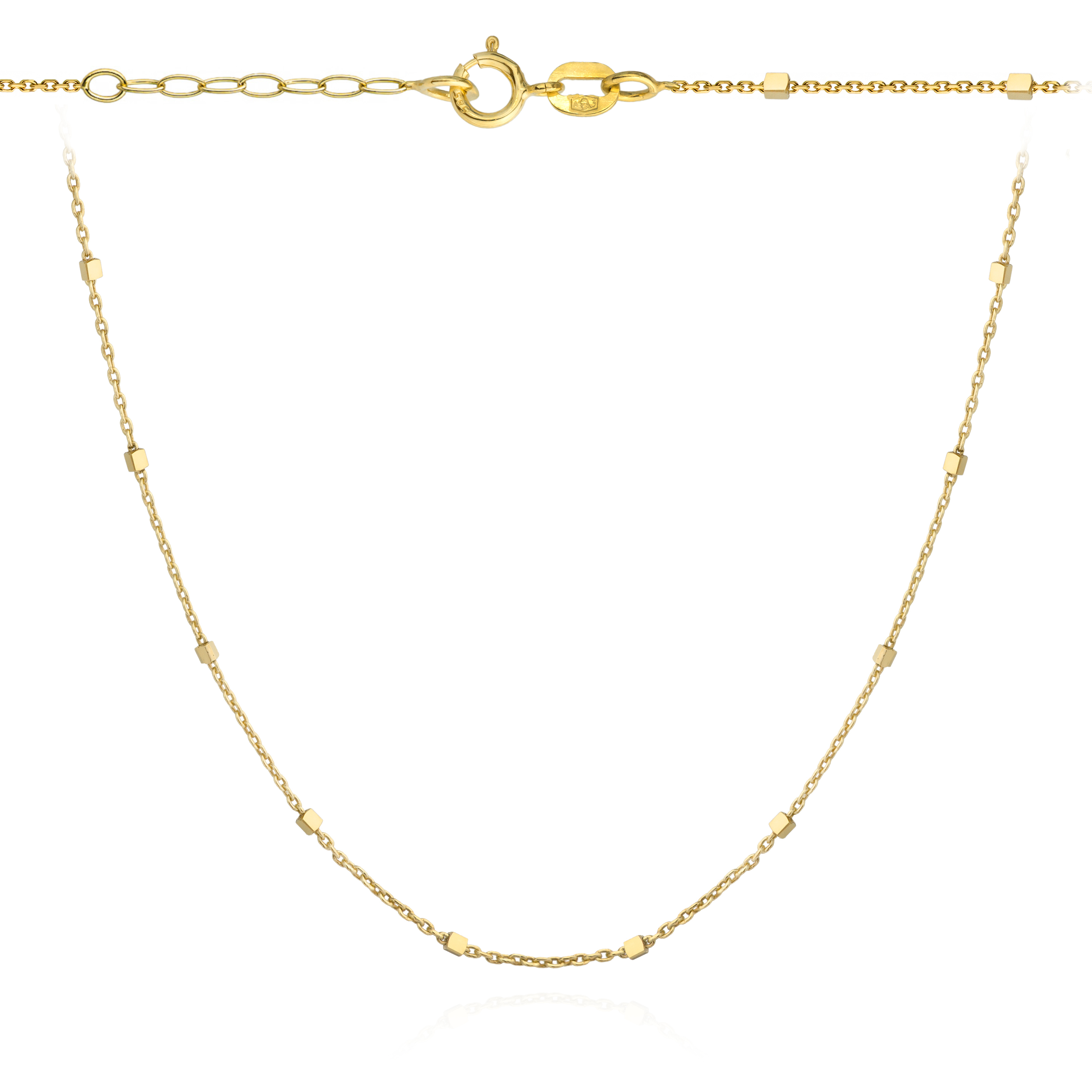 Naszyjnik złoty delikatne kosteczki choker FUG3-28-N00372-2 1
