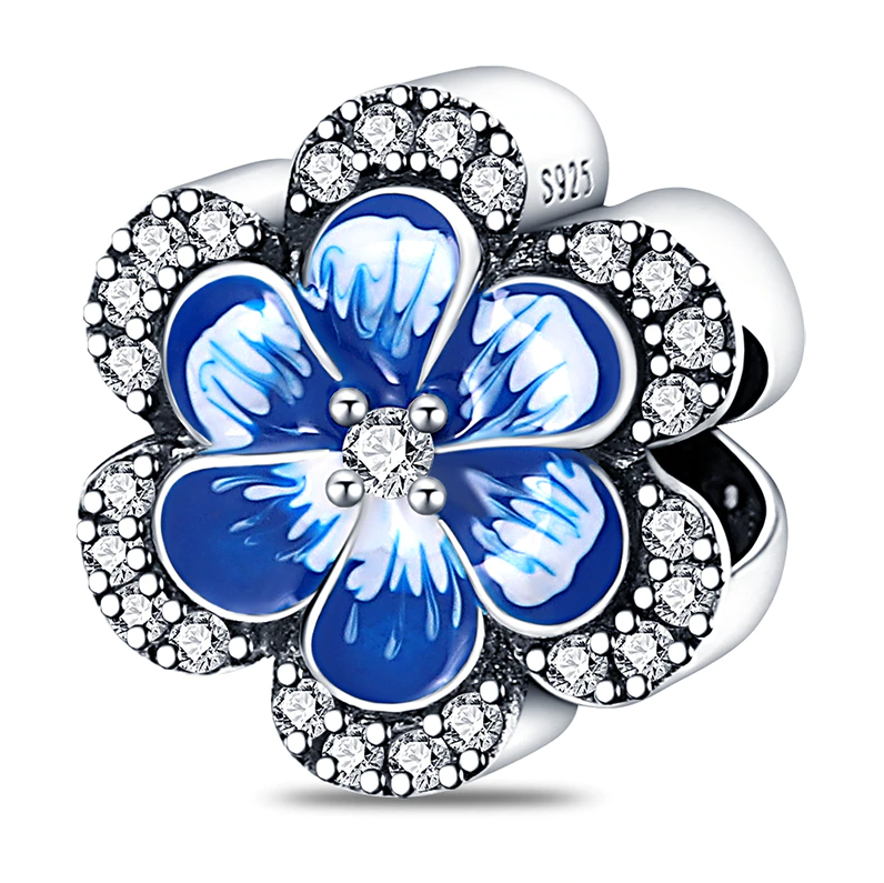 Charms Niebieski Kwiat METFUG003 3