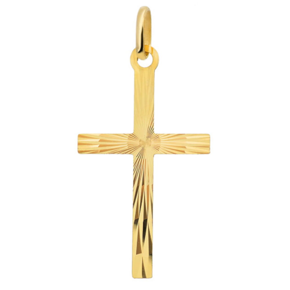 Złoty diamentowany krzyżyk FUG4-15-C00071-2 1