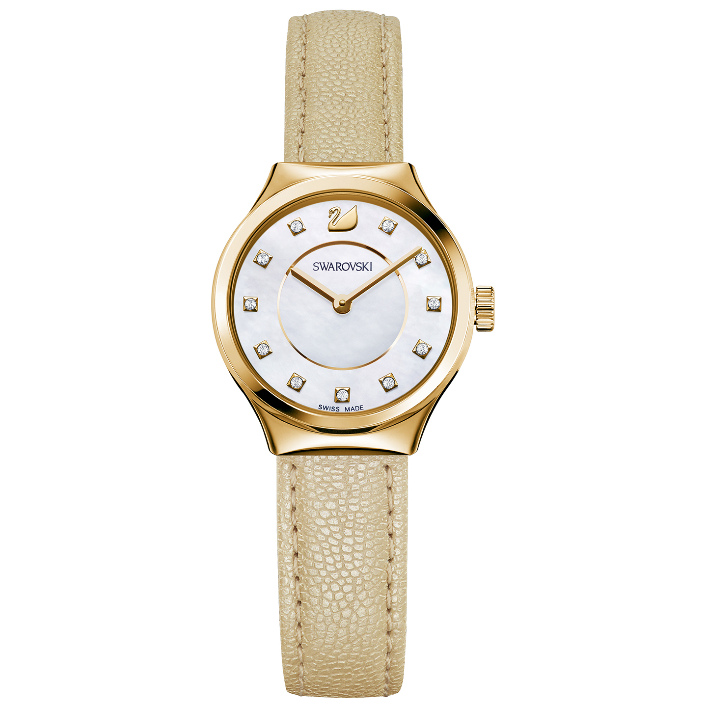 Zegarek Swarovski • DREAMY WATCH, LEATHER STRAP, YELLOW, GOLD TONE 5213746 1