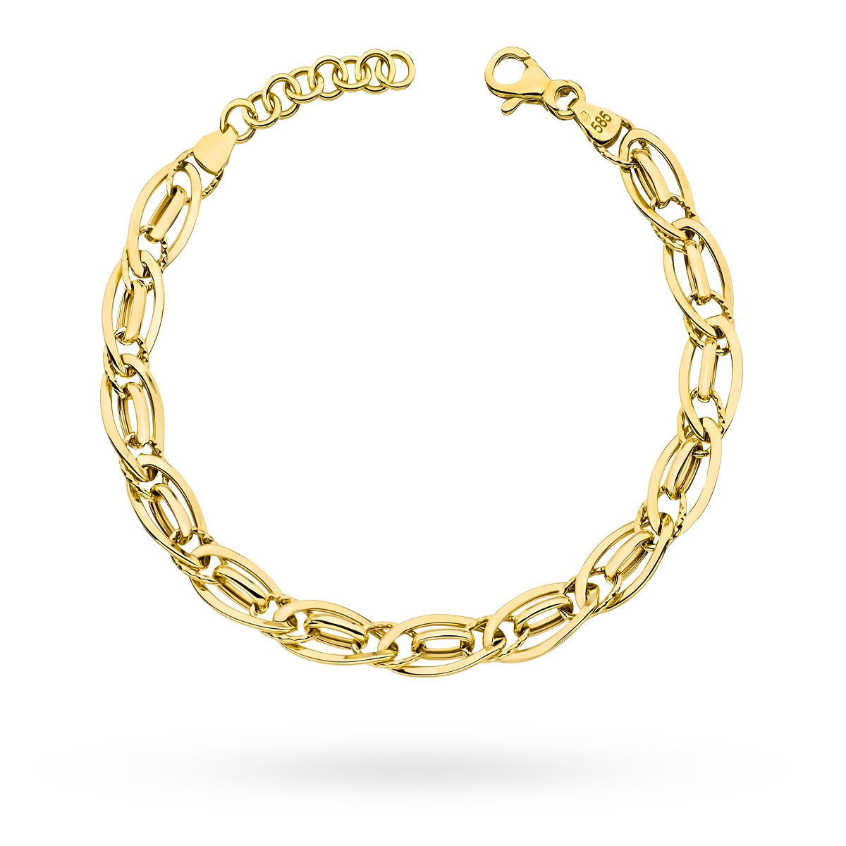 Bransoletka z żółtego złota GRANDE z diamentowaniem FUG2-25-B00670-2 1