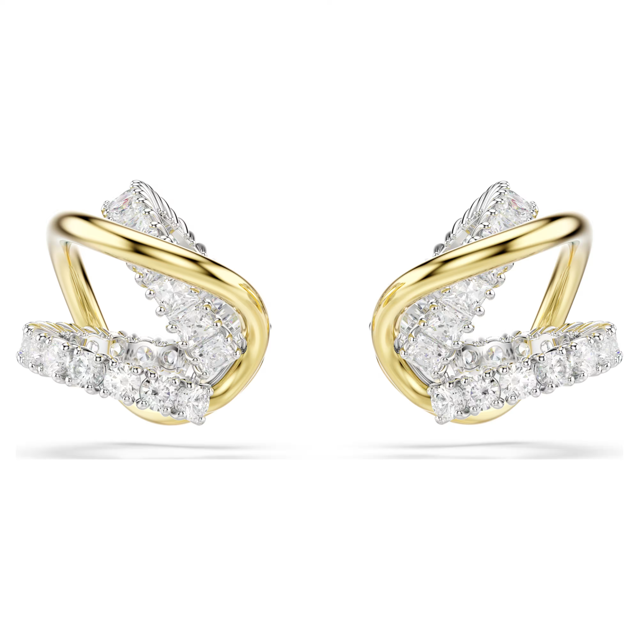 Swarovski nausznice • Hyperbola złote 5742842 2