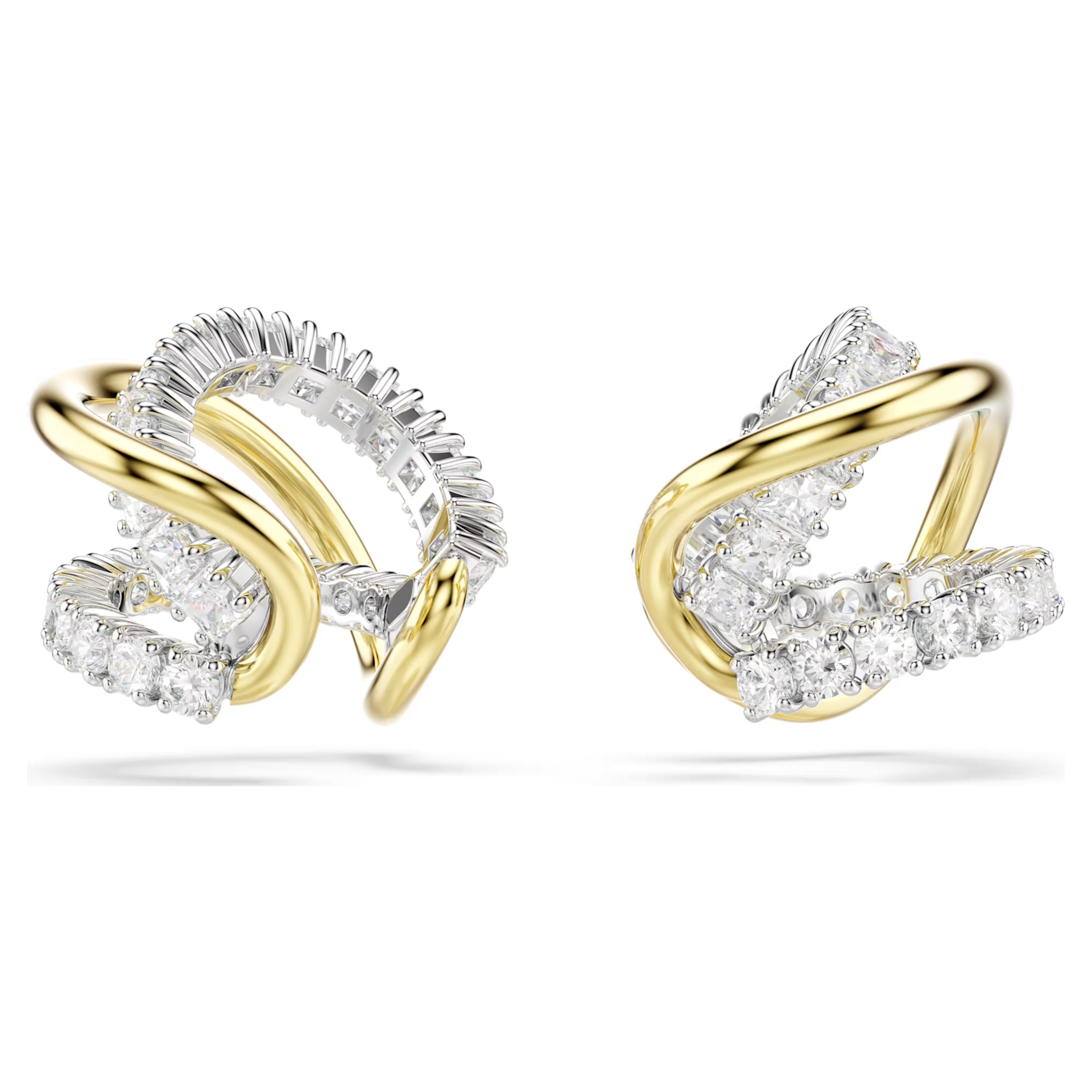 Swarovski nausznice • Hyperbola złote 5742842 4