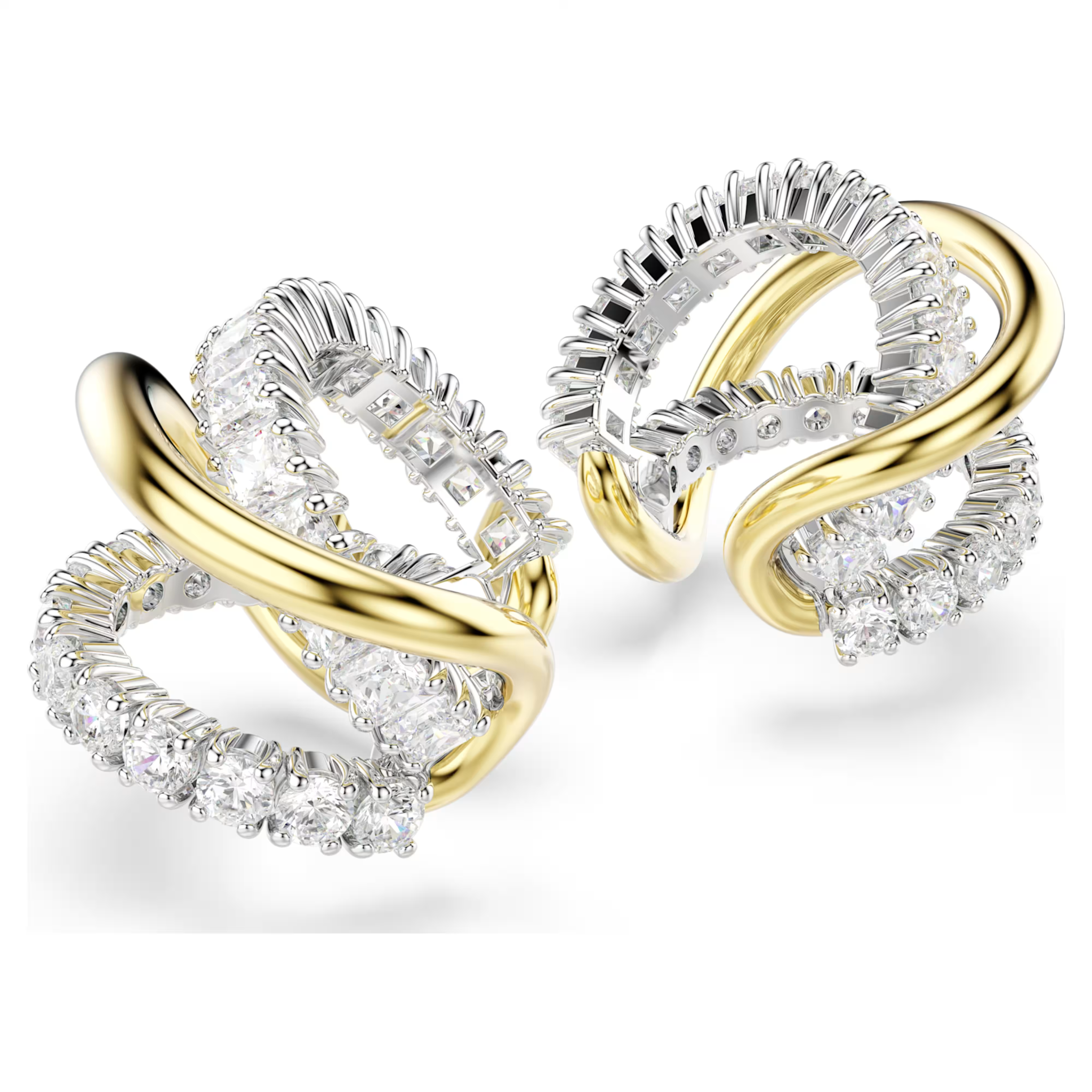 Swarovski nausznice • Hyperbola złote 5742842 1