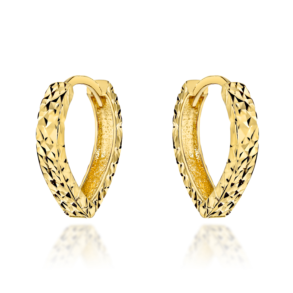 Kolczyki złote diamentowane łezki FUG7-K01825-585 1
