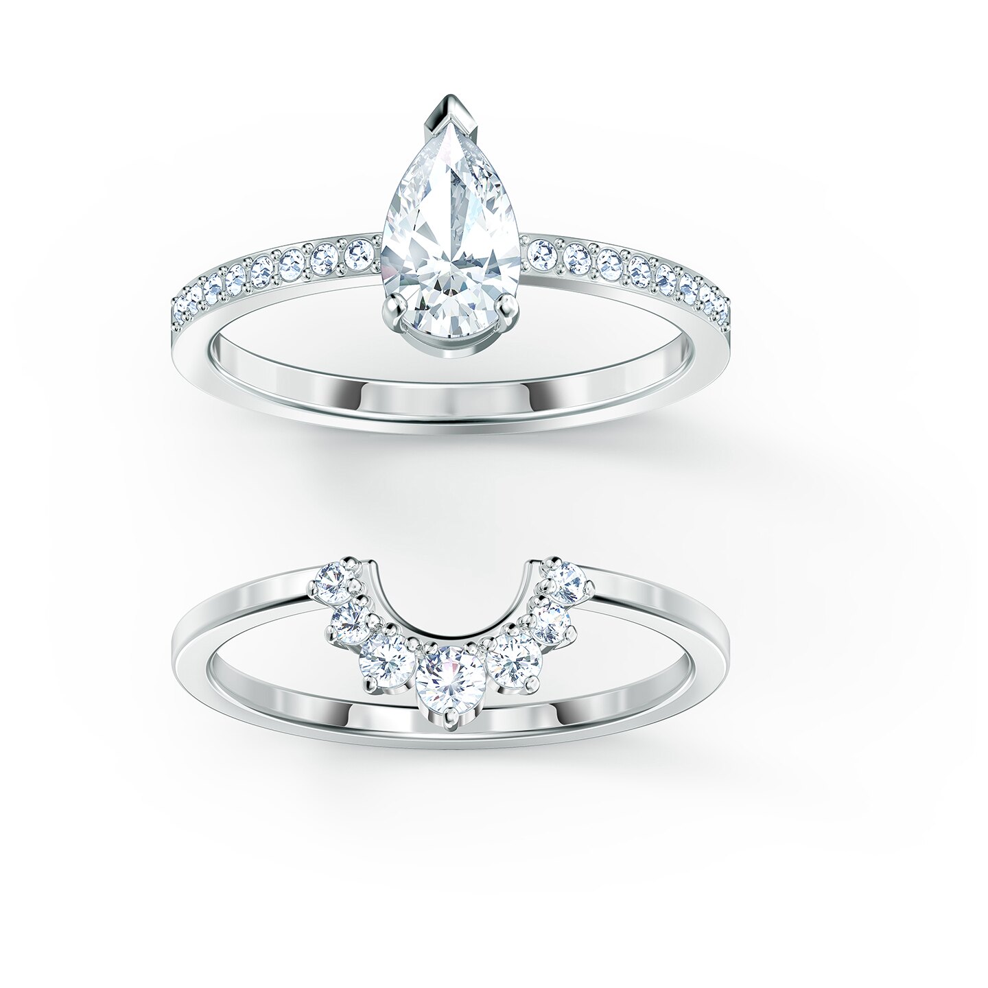 Pierścionek SWAROVSKI • Attract Pear Ring Set 5572656 1