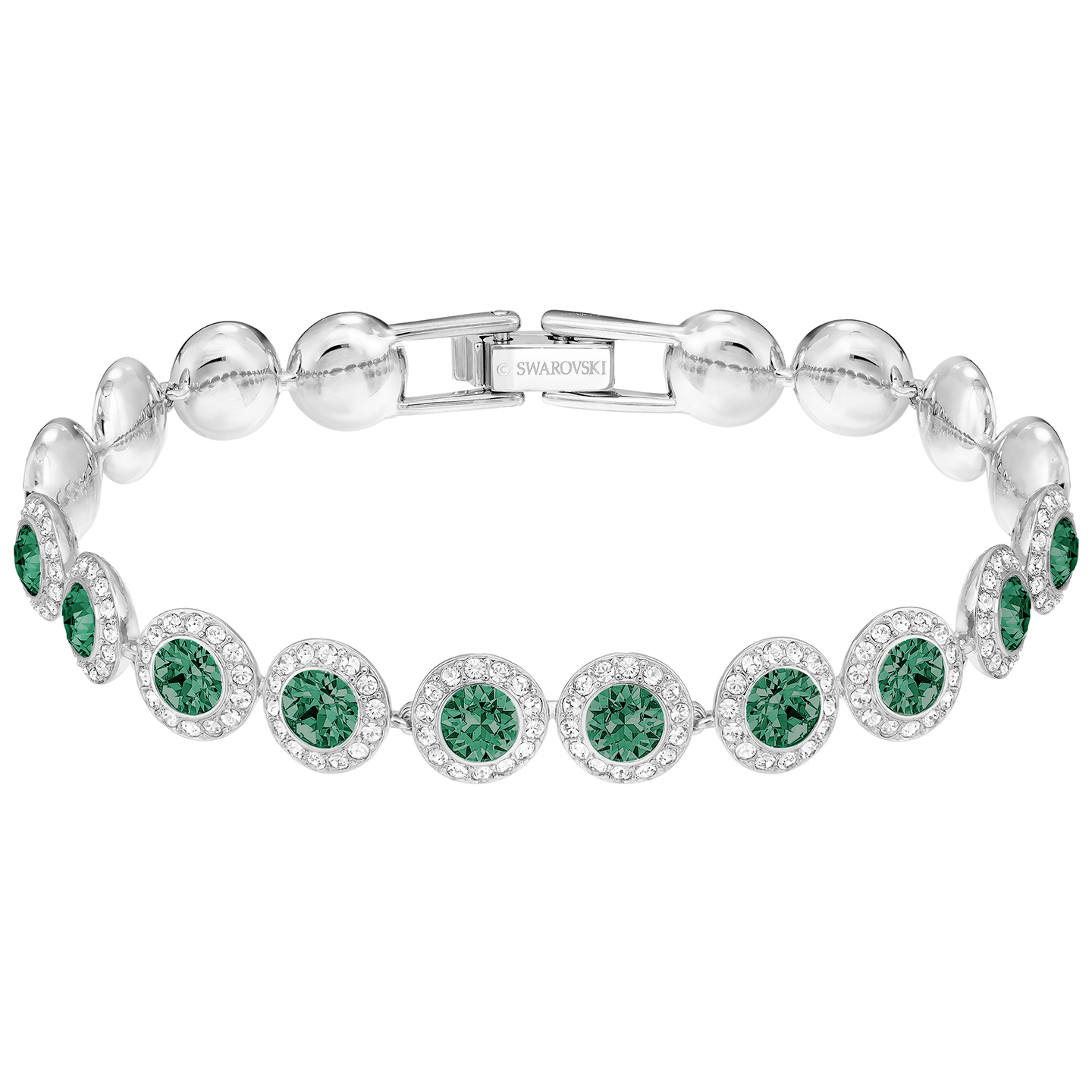 Bransoletka SWAROVSKI • Angelic Bracelet, Green, Rhodium Plating 5237769 1